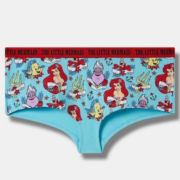 ❤️NWT VINTAGE TORRID PANTY DISNEY PRINCESS ARIEL LITTLE MERMAID BOYSHORT PLUS - Picture 1 of 7